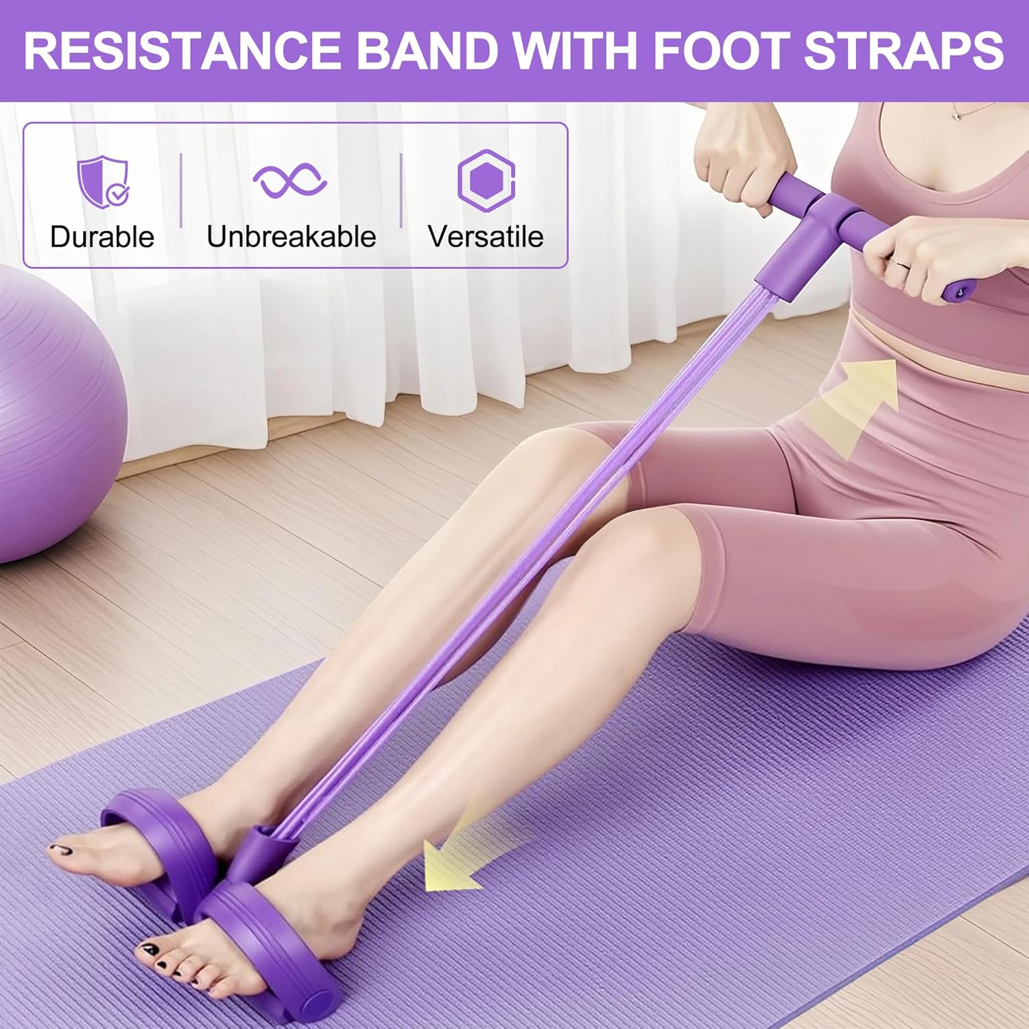 4-Tube Pedal Resistance Band M - Sports Equipment Nearby review and price