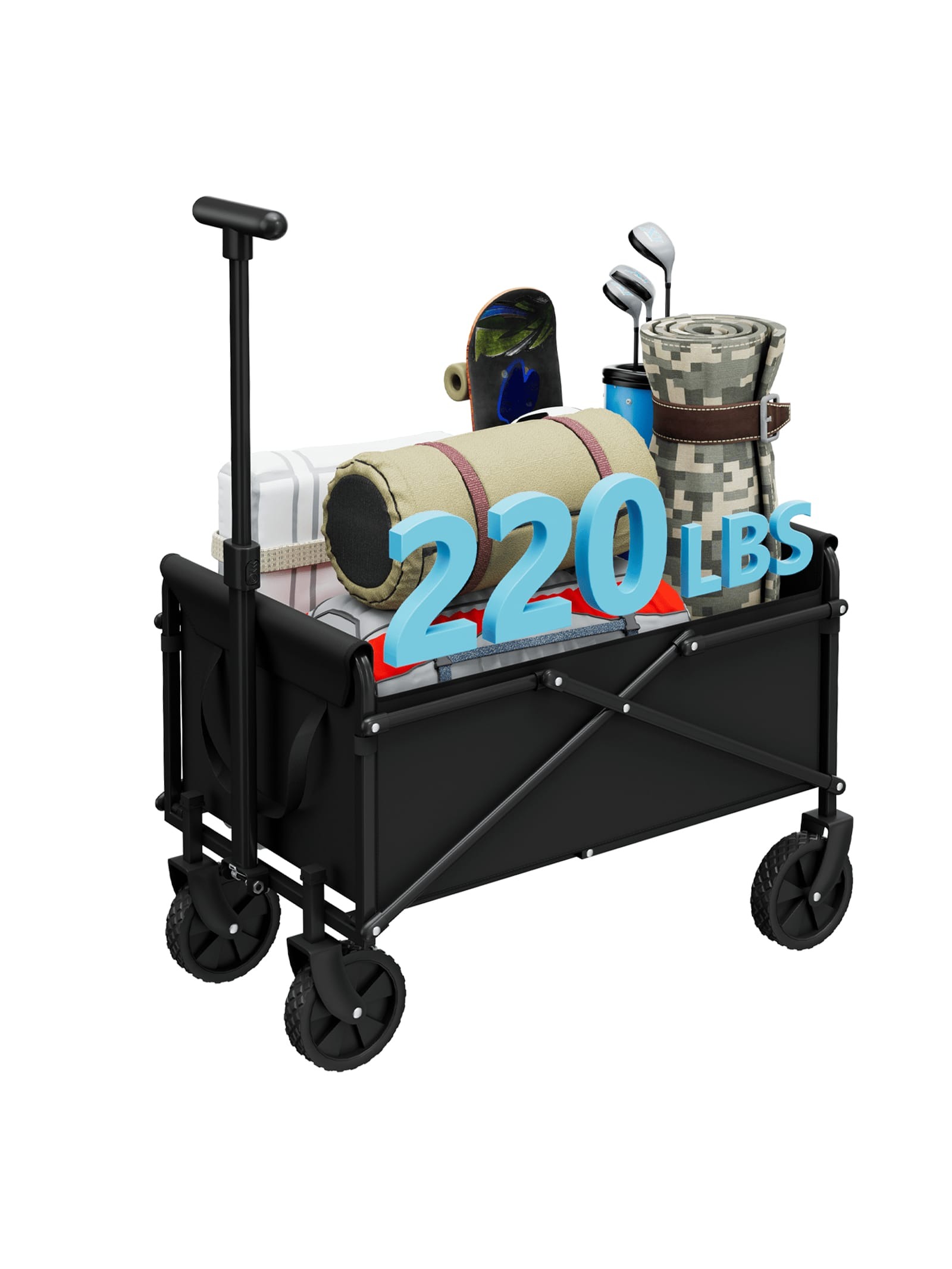Heavy-Duty Foldable Collapsibl - Sports Equipment Trolley review and price