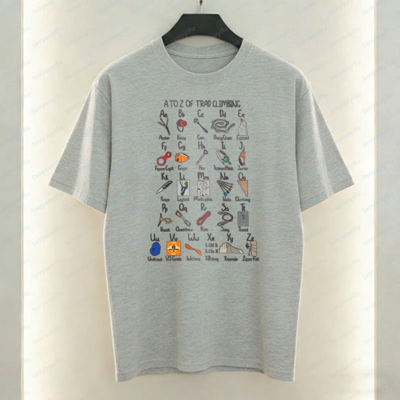 Climbing Gear Alphabet Men's T - Sports Equipment A To Z review and price