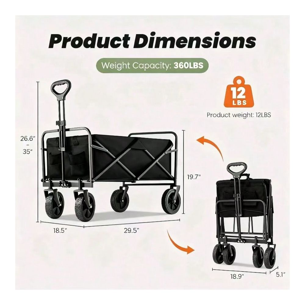 1pc Heavy Duty Collapsible Fol - Sports Equipment Trolley review and price