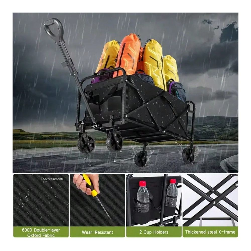 1pc Heavy Duty Collapsible Fol - Sports Equipment Trolley review and price